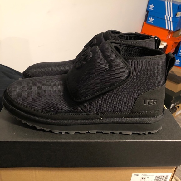 Mens Ugg Neumel Molded Logo Black Boots 